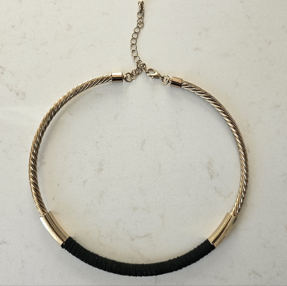 Gold and Black Choker Necklace